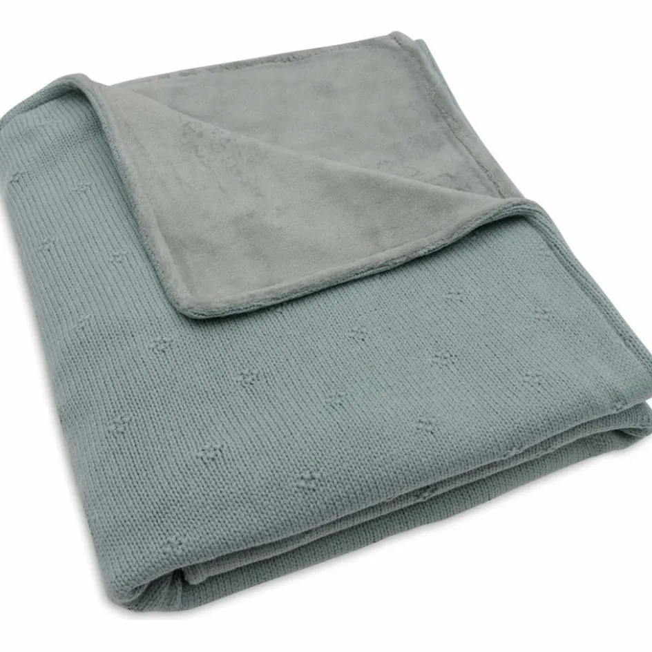 Clearance Jollein Couverture en polaire Cosy Knit Sea Green (100 x 150 cm)