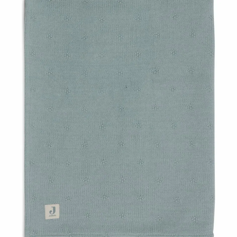 Clearance Jollein Couverture en polaire Cosy Knit Sea Green (100 x 150 cm)