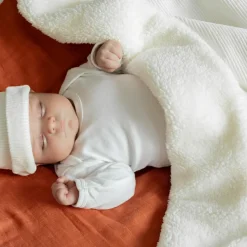 Outlet Trois Kilos Sept Couverture en sherpa Blanche (75 x 100 cm)