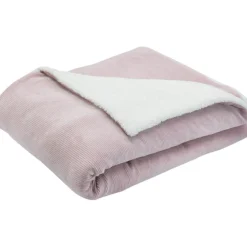 Outlet Trois Kilos Sept Couverture en sherpa Wooly vieux rose (100 x 140 cm)