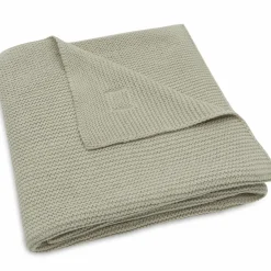 Best Jollein Couverture en tricot Basic Knit Olive Green (75 x 100 cm)
