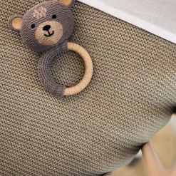 Best Jollein Couverture en tricot Basic Knit Olive Green (75 x 100 cm)