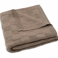 Sale Jollein Couverture en tricot Box Knit Milky Coffee (75 x 100 cm)