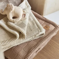 Sale Jollein Couverture en tricot Box Knit Milky Coffee (75 x 100 cm)