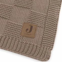 Sale Jollein Couverture en tricot Box Knit Milky Coffee (75 x 100 cm)