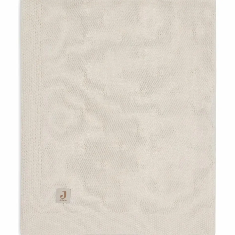 Sale Jollein Couverture en tricot Cosy Knit Ivory (100 x 150 cm)
