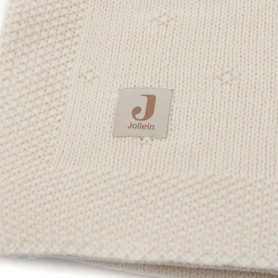 Sale Jollein Couverture en tricot Cosy Knit Ivory (100 x 150 cm)