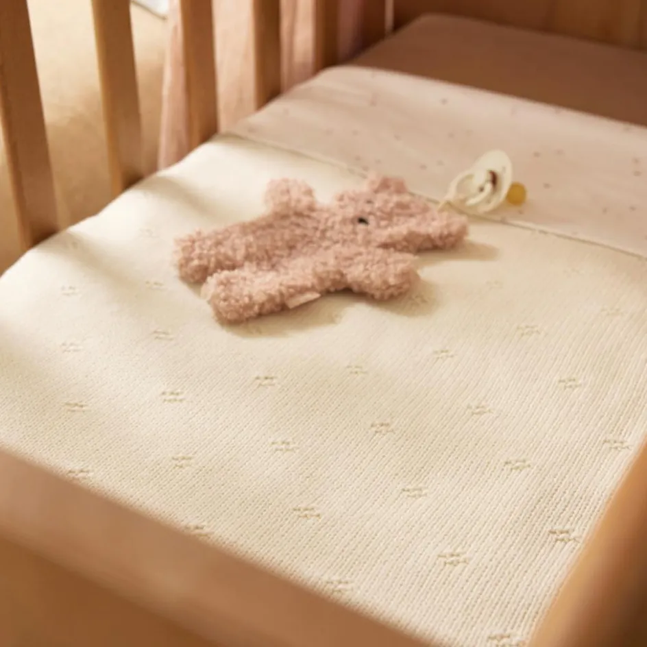 Sale Jollein Couverture en tricot Cosy Knit Ivory (100 x 150 cm)