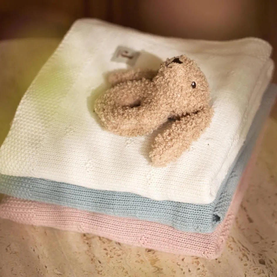 Sale Jollein Couverture en tricot Cosy Knit Ivory (100 x 150 cm)