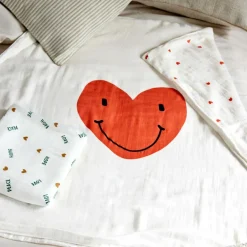 Couverture Happy Rascals Coeur (100 x 100 cm)|Lässig Hot