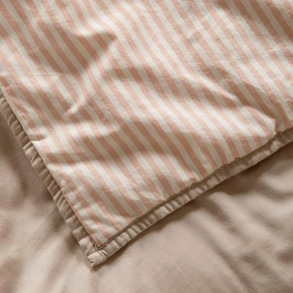 Couverture matelassée Faro Rayé Peach (100 x 140 cm)|Kadolis Online