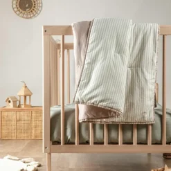 Couverture matelassée Faro Rayé Tilleul (100 x 140 cm)|Kadolis Sale