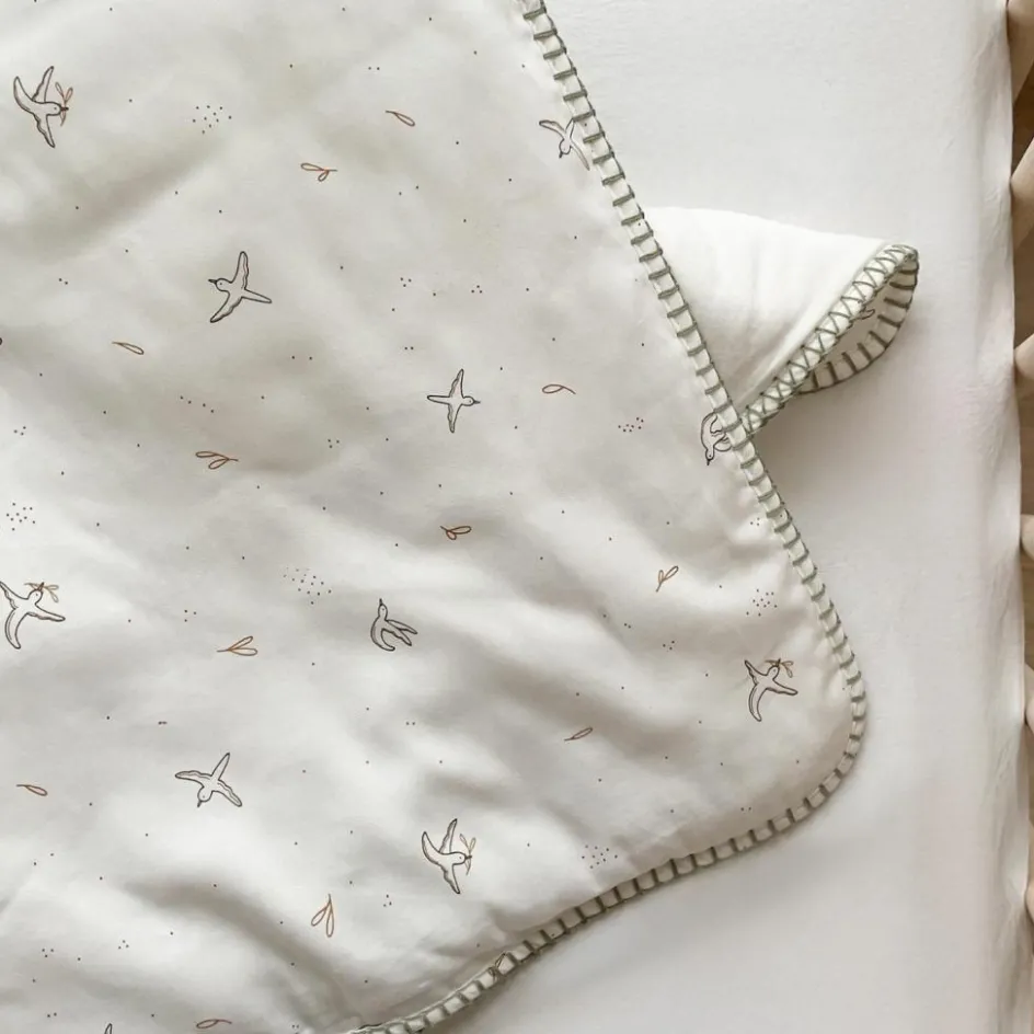 Couverture matelassée l'Envolée Cyprès (75 x 100 cm)|Kadolis Sale