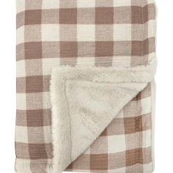 Couverture polaire Vichy Caramel (110 x 80 cm)|Babyshower New