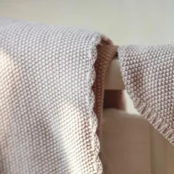 Couverture tricot bébé rose (75 x 100 cm)|Pasito a pasito Sale