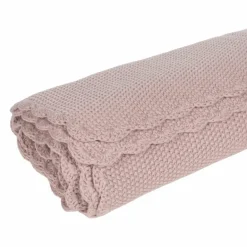 Couverture tricot bébé rose (75 x 100 cm)|Pasito a pasito Sale