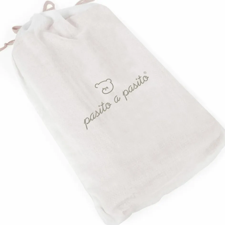 Couverture tricot bébé rose (75 x 100 cm)|Pasito a pasito Sale