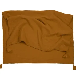 Discount Nobodinoz Couverture Wabi-Sabi en gaze de coton Golden Brown (65 x 100 cm)