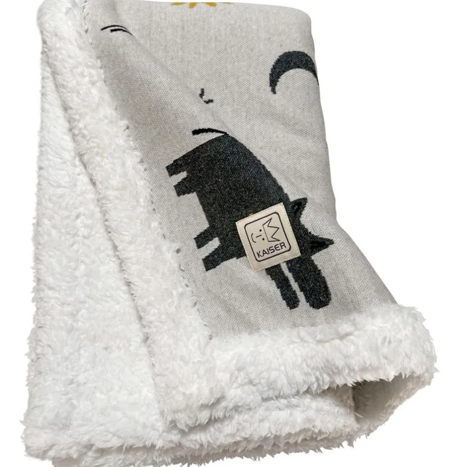 Couverture Zoo en tricot et polaire (80 x 100 cm)|Kaiser Best