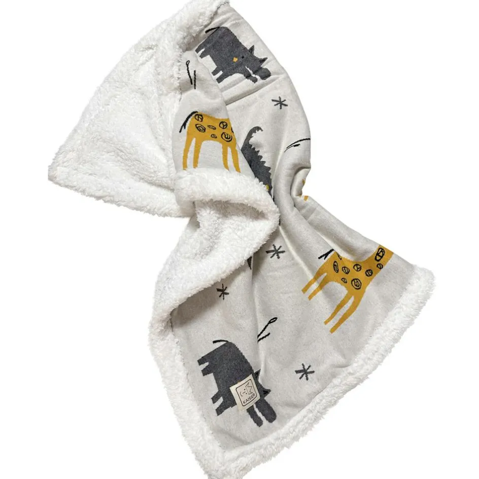 Couverture Zoo en tricot et polaire (80 x 100 cm)|Kaiser Best