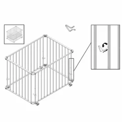 Clearance Pièces détachées Geuther Crochet de fond de parc à l'unité