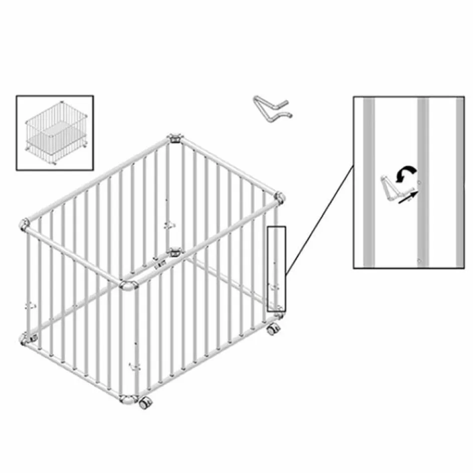 Clearance Pièces détachées Geuther Crochet de fond de parc à l'unité