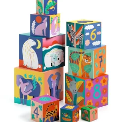 Cube à empiler Animaux sauvages|Djeco New