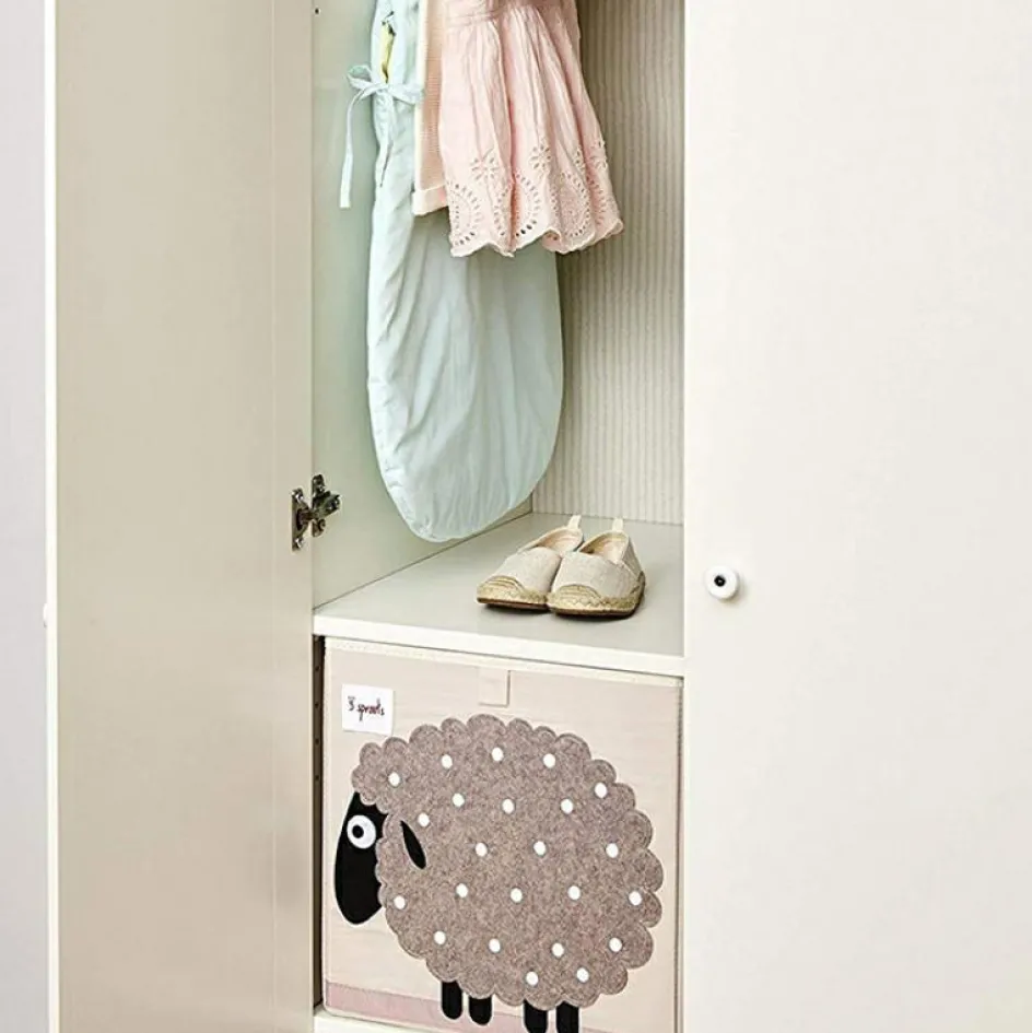 Cube de rangement en tissu Mouton|3 sprouts Online