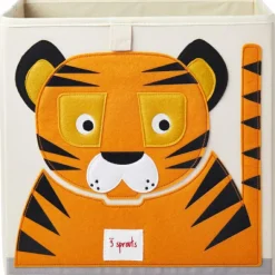 Cube de rangement en tissu Tigre|3 sprouts Discount