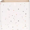 Best 3 sprouts Cube de rangement en tissu recyclé Terrazzo crème