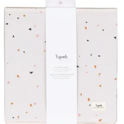 Best 3 sprouts Cube de rangement en tissu recyclé Terrazzo crème