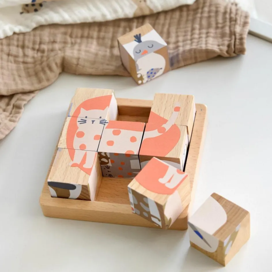 Cube Puzzle en bois Little Mateys|Lässig Online