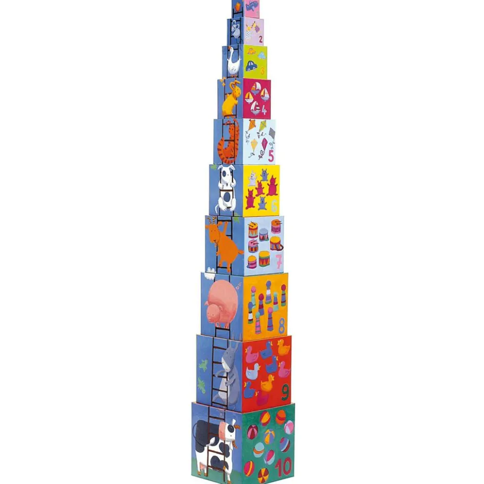 Sale Djeco Cubes empilables Rigolo (10 pièces)