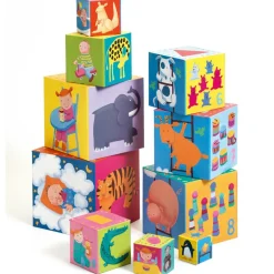 Sale Djeco Cubes empilables Rigolo (10 pièces)