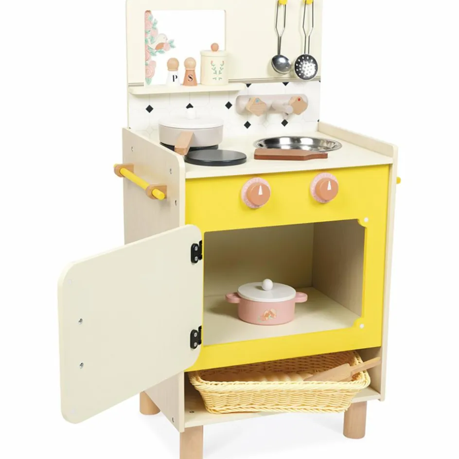 Online Janod Cuisinière en bois Mamie Soleil (11 pièces)