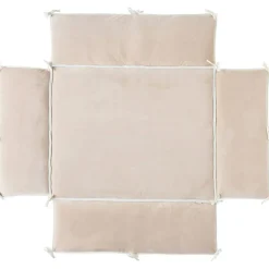 Best Noukie's Cuvette de parc en veloudoux Bali, Moka & Snow (75x95 cm)