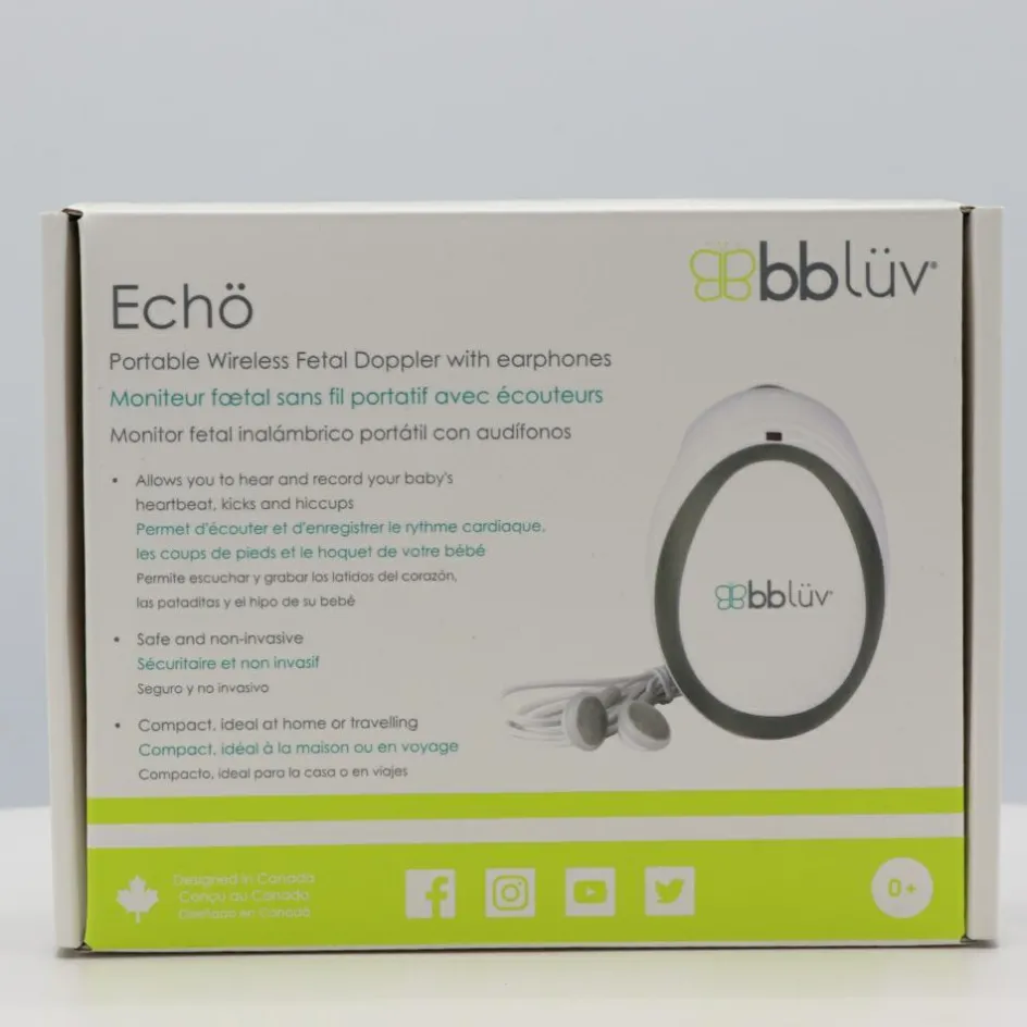 Outlet BBLUV Doppler fœtal sans fil avec écouteurs Echö