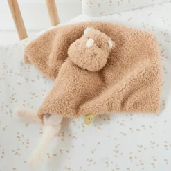 Doudou attache sucette Teddy Rhino Caramel|Nattou Discount
