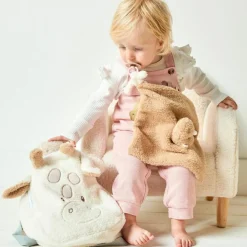 Doudou attache sucette Teddy Rhino Caramel|Nattou Discount