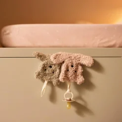 Doudou attache sucette Teddy Bear Wild Rose|Jollein Outlet