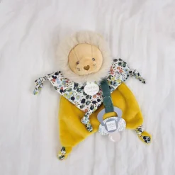 Doudou attache-sucette Boh'aime Lion (20 cm)|Doudou et Compagnie Clearance
