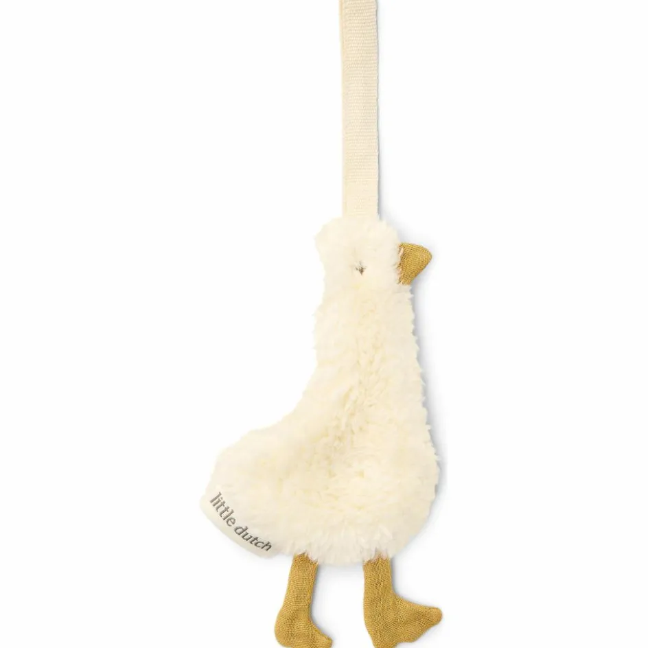 Doudou attache-tétine en gaze de coton Oie|Little Dutch