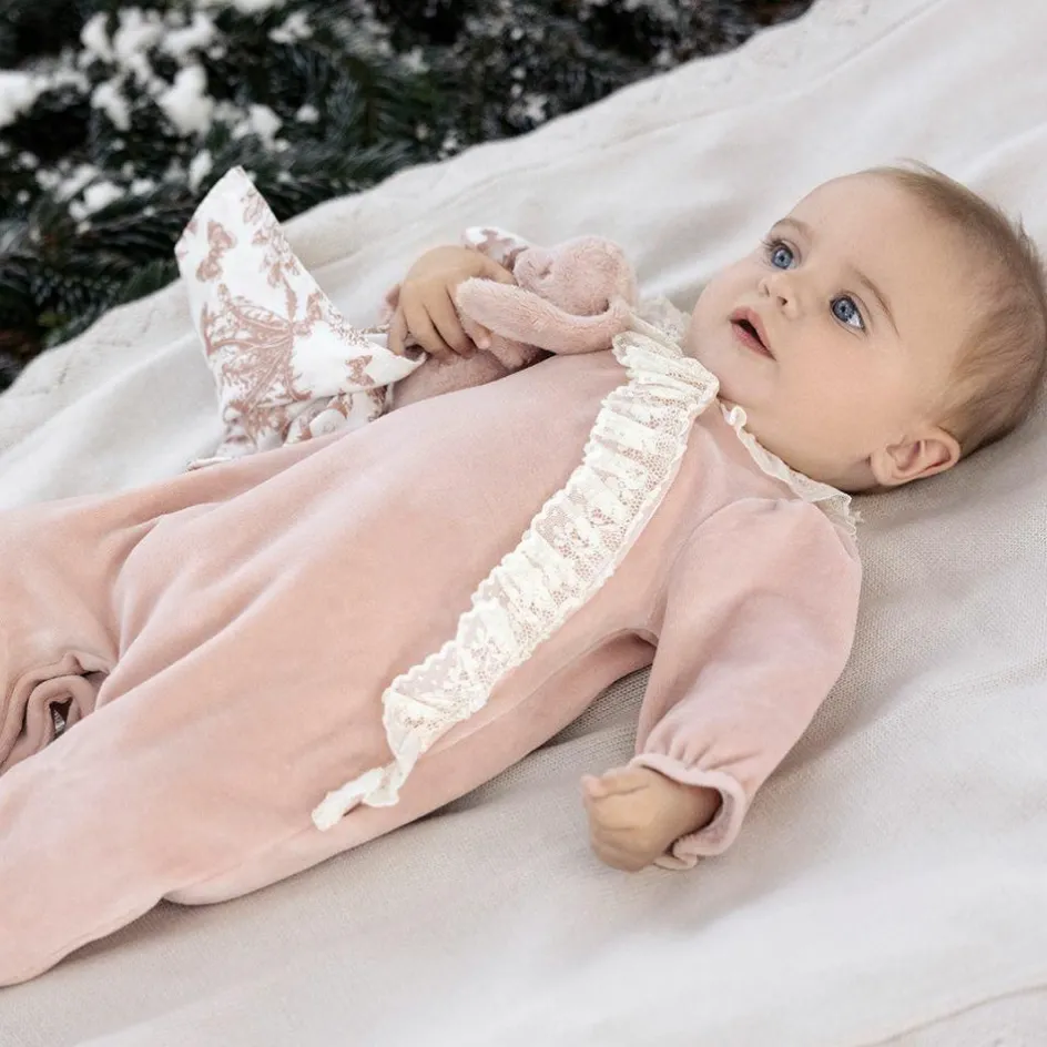 New Tartine et Chocolat Doudou Augustin le lapin rose