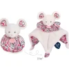 New Doudou et Compagnie Doudou boule 3 en 1 Souris Les petits futés