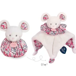 New Doudou et Compagnie Doudou boule 3 en 1 Souris Les petits futés