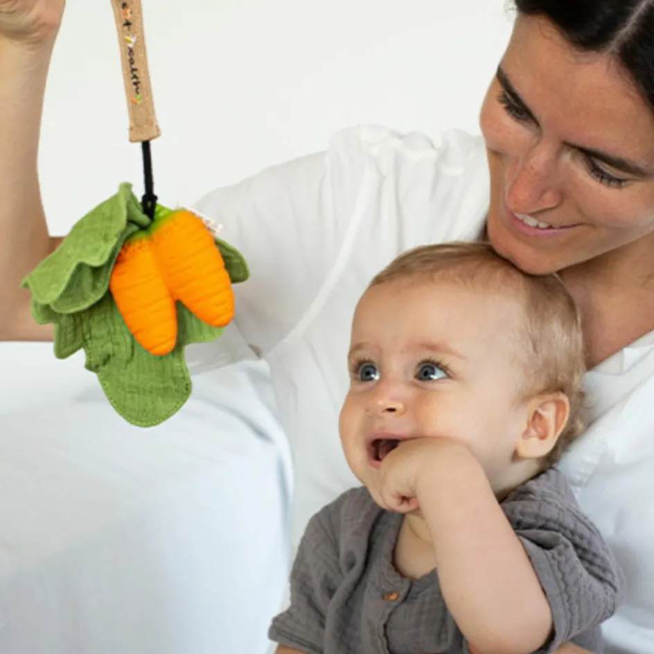 Hot Oli & Carol Doudou de dentition 2 en 1 Cathy la carotte