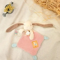 Doudou hochet Lapin Ciboulette Dans mon jardin (21 cm)|Doudou et Compagnie Online