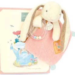 Doudou hochet Lapin Ciboulette Dans mon jardin (21 cm)|Doudou et Compagnie Online
