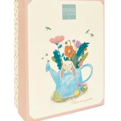 Doudou hochet Lapin Ciboulette Dans mon jardin (21 cm)|Doudou et Compagnie Online