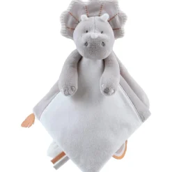 Discount Noukie's Doudou marionnette Triceratops Ops en veloudoux greige (27 cm)